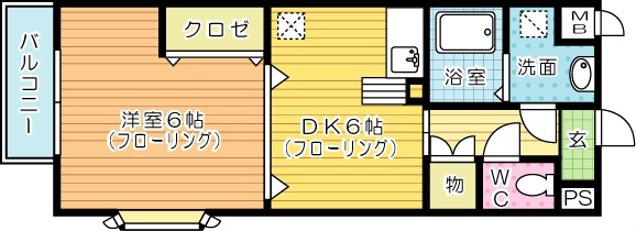 ツインズ葛原東Ａ 201号室 間取り