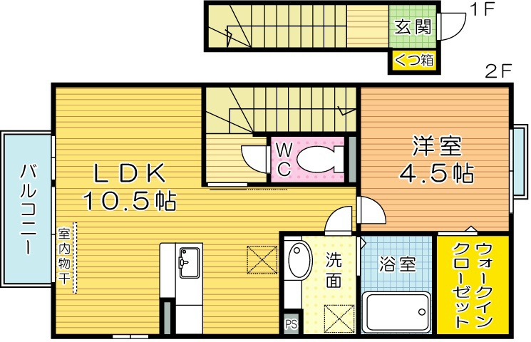 アッサンブレ　S 201号室 間取り