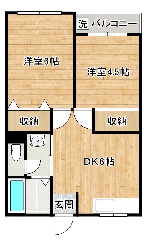 マキシム足原 303号室 間取り