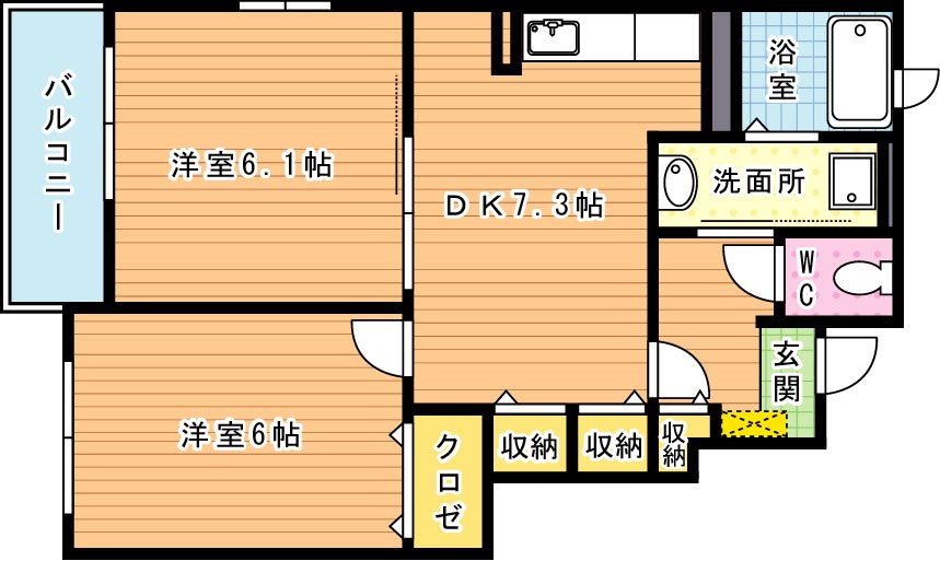 メゾンドリシュ　Ｄ棟 間取り図