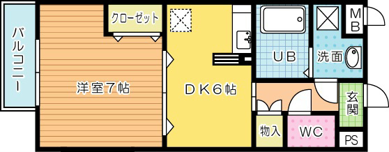 ヴィラージュＢ 102号室 間取り