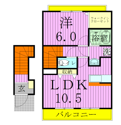 ハイムコンフォートＢ 202号室 間取り