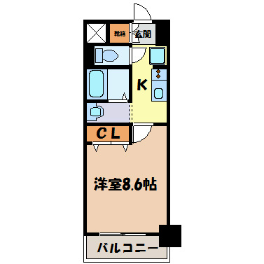 レジディア高岳 間取り図