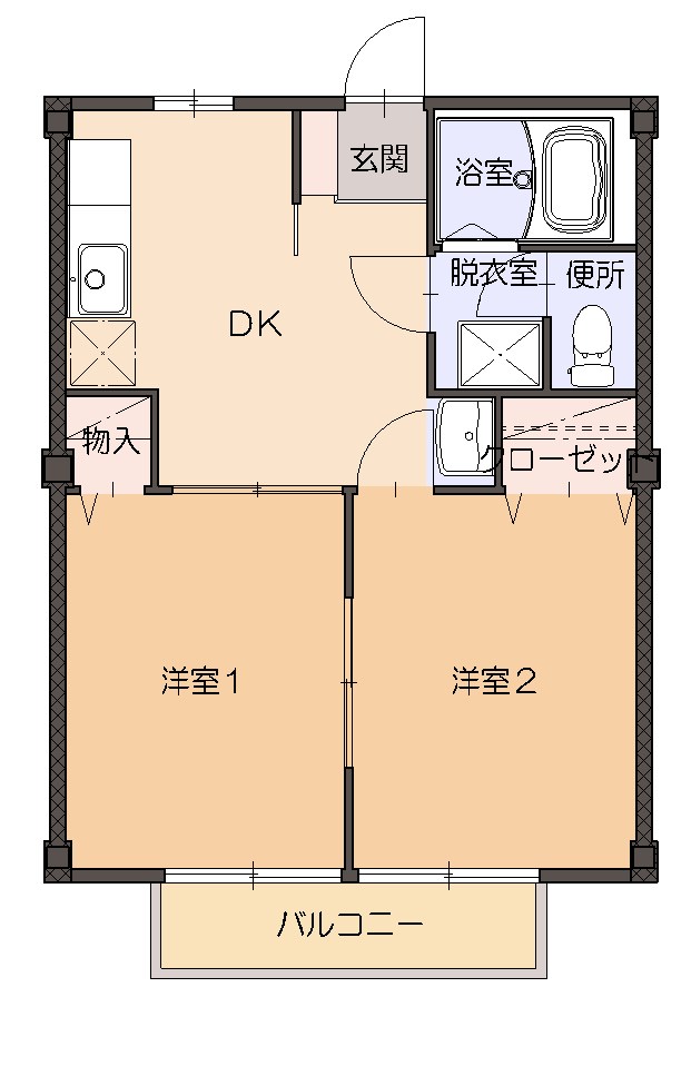 フォレスト山代A 205号室 間取り