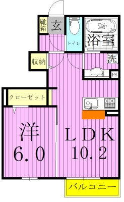 COMFOR 103号室 間取り
