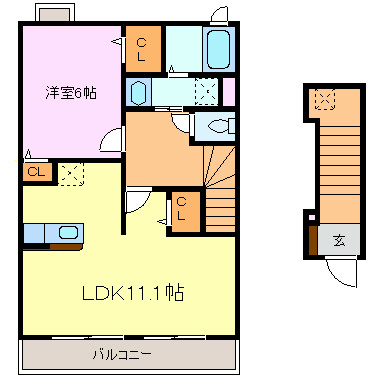 ジュネス　コリーヌ 202号室 間取り