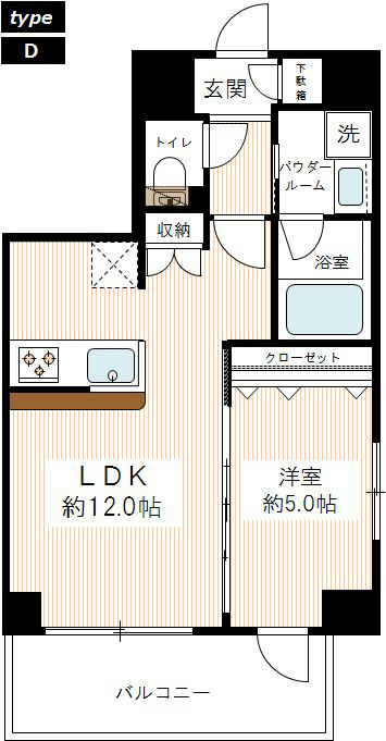 アールズプレイス両国 0304号室 間取り