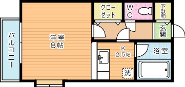 アーバンハイツ瓜生　Ｂ棟 103号室 間取り