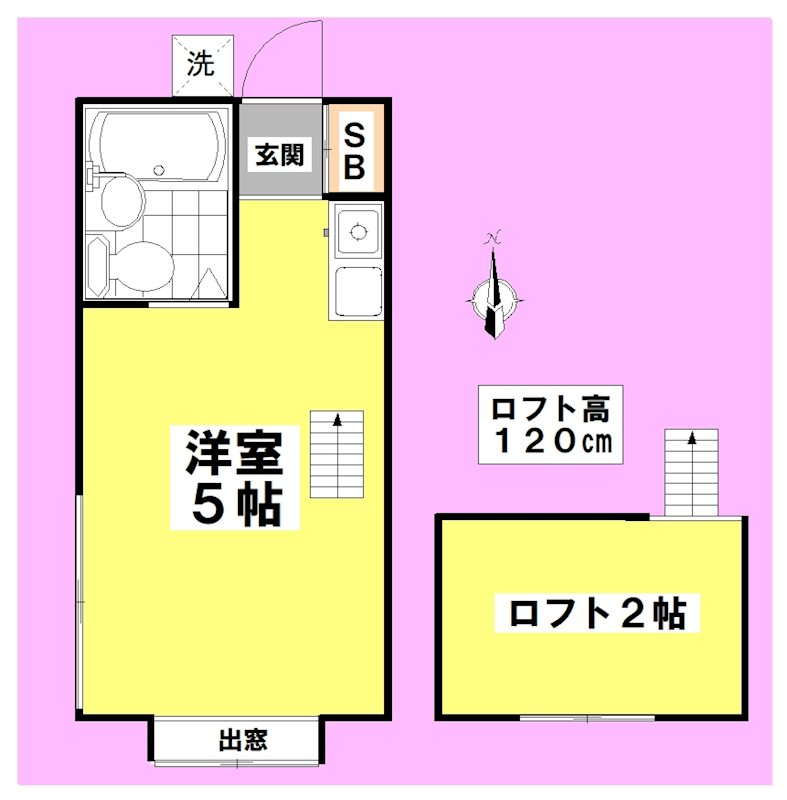モリハイツⅠ 206号室 間取り