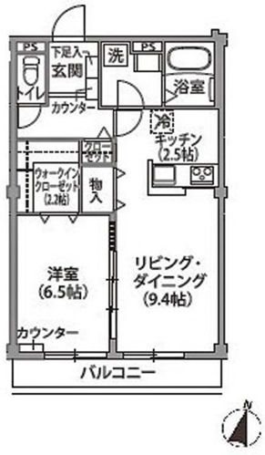 トレーノ赤堤 202号室 間取り