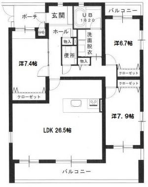 エスペランサ山手 間取り図