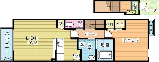 Cielo Garden Tsuda (シエロ・ガーデン・ツダ) A棟  202号室 間取り