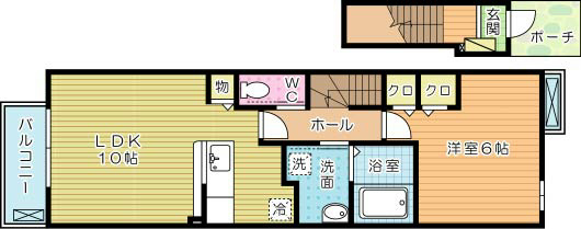 Cielo Garden Tsuda (シエロ・ガーデン・ツダ)D棟  202号室 間取り
