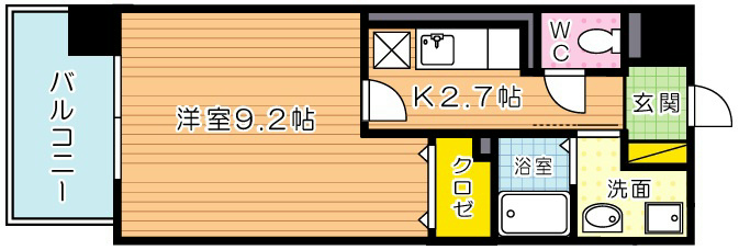 パークサイドヴィラ 303号室 間取り