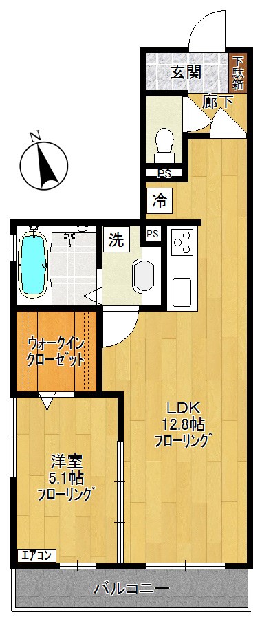 ロワゾーブリュー　- Loiseau　bleu - 301号室 間取り