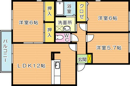 フレマリールASOU　D棟　  201号室 間取り
