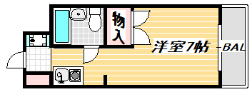 ハイブリッジＦ   間取り