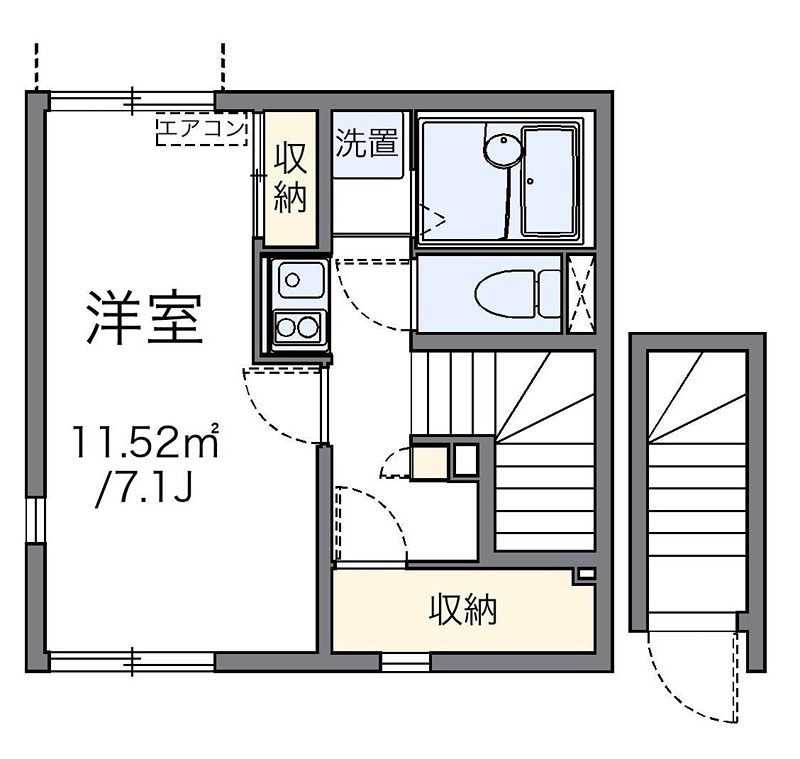 ハピネスⅥ 202号室 間取り