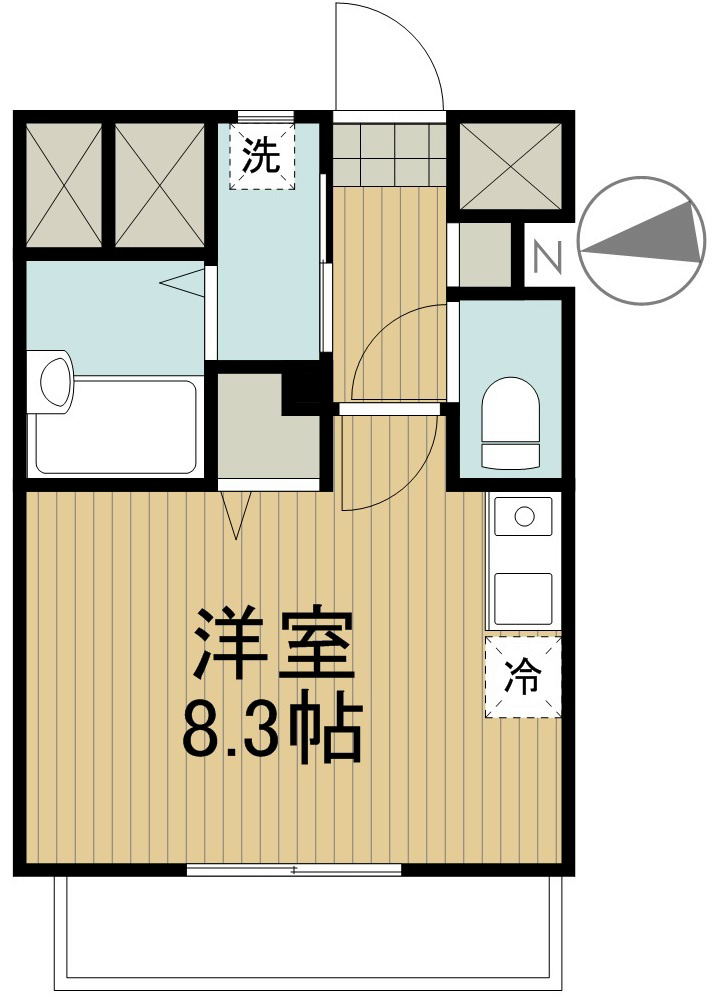 フォレストサイド 102号室 間取り