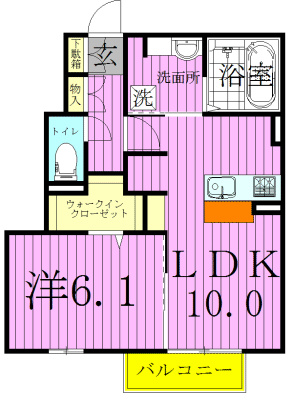 103号室 間取り