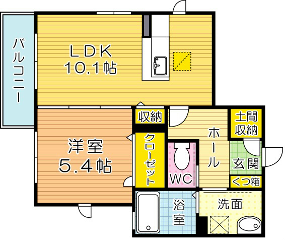 シャーメゾン藤﨑 102号室 間取り