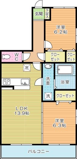 Casa Grande（カサグランデ） 303号室 間取り