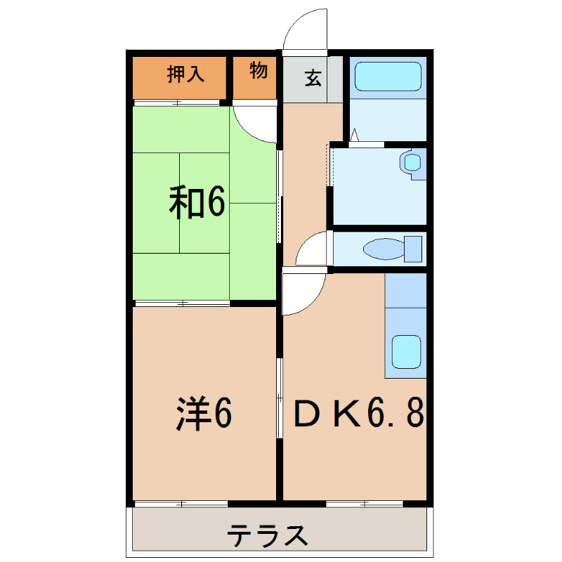 フレグランスヤス　B 間取り