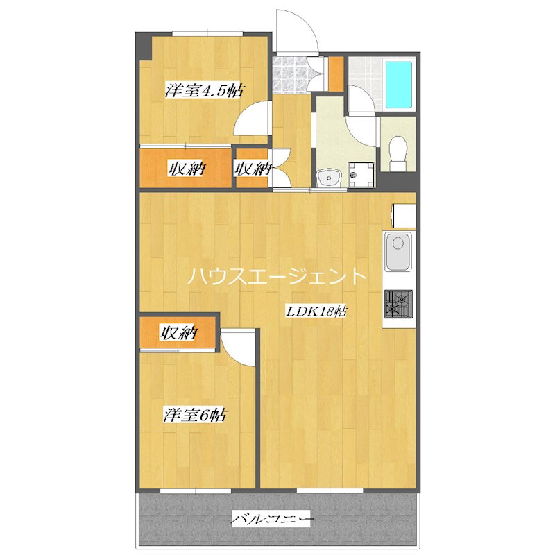 マイサンライズ 210号室 間取り
