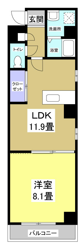 サンリブレ 201号室 間取り
