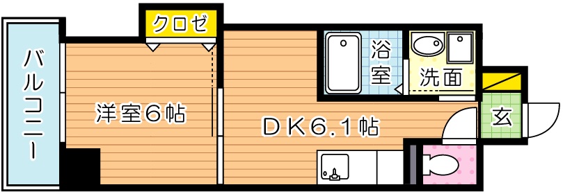 THE SQUARE Suite Residence(ザ・スクエア・スイートレジデンス) 203号室 間取り