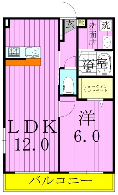 MERIDIAN松戸 101号室 間取り
