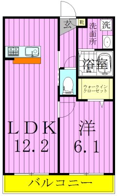 202号室 間取り
