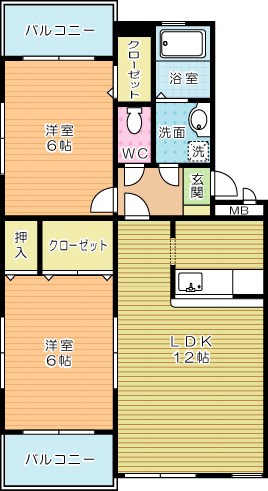 エスペランサ南小倉 305号室 間取り