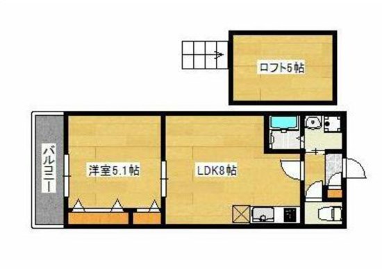 エリーナハイツ福大前  間取り