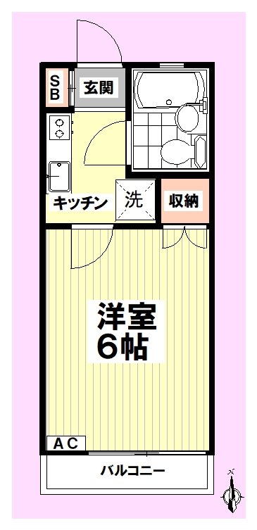 武蔵野ハイツ 203号室 間取り