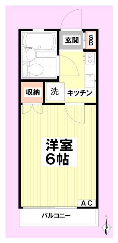 武蔵野ハイツ 205号室 間取り