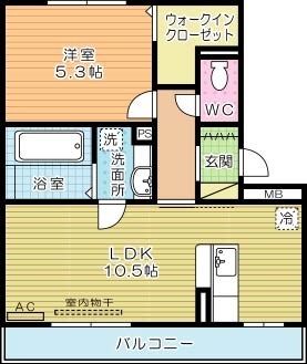 エスポワール祇園Ｂ 202号室 間取り