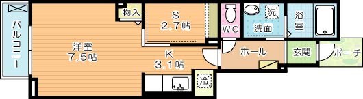 ウエスト　ヒルズⅣ 103号室 間取り