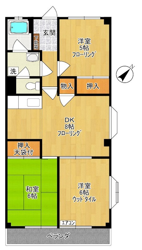 センチュリーイケダ 207号室 間取り