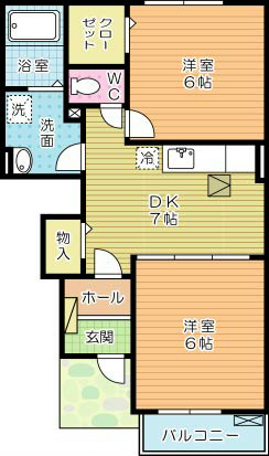 Ｗｅｓｔ ＨｉｌｌｓⅠ（ウエストヒルズⅠ） 102号室 間取り