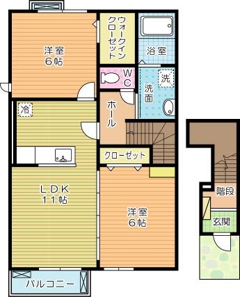 Ｗｅｓｔ ＨｉｌｌｓⅠ（ウエストヒルズⅠ） 201号室 間取り