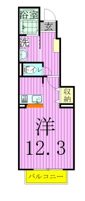 102号室 間取り