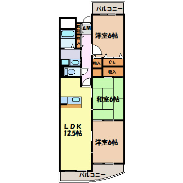 ハイフラッツ213 間取り図