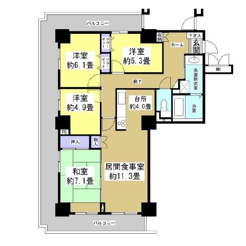 イーステージ浜松タワー(1306） 間取り図