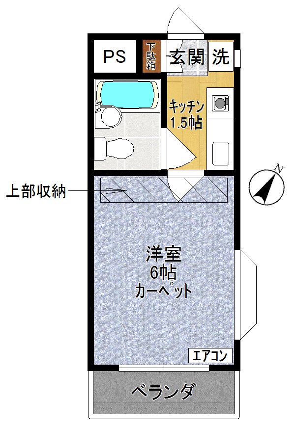 シャトーロマネ 204号室 間取り