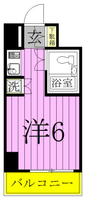 朝日松戸プラザ  602号室 間取り