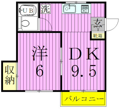 ハイツ平川 102号室 間取り