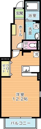 クリス山門 101号室 間取り