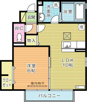 アルウェット  101号室 間取り