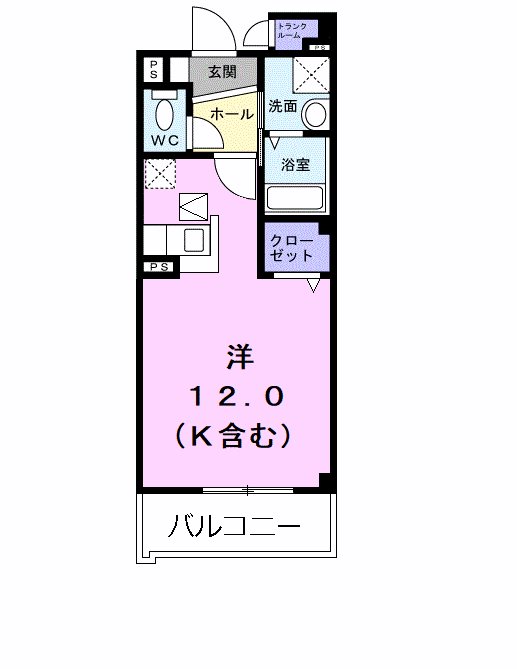 サンリッツ高宮Ｃ 間取り図